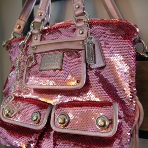 Coach Sequin Spotlight Poppy Tote RARE